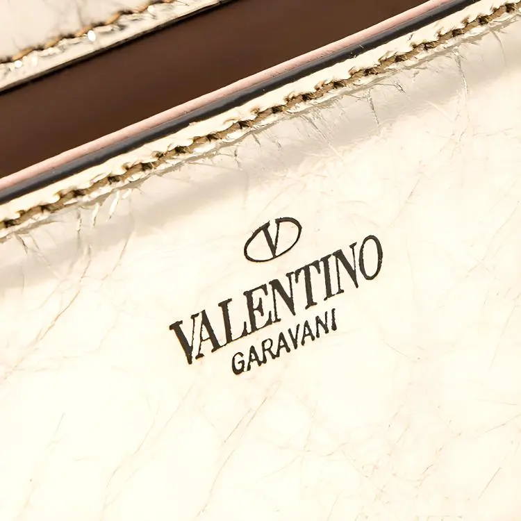 Valentino GARAVANILocò Leather Crossbody One Shoulder Handbags Women's Gold-5