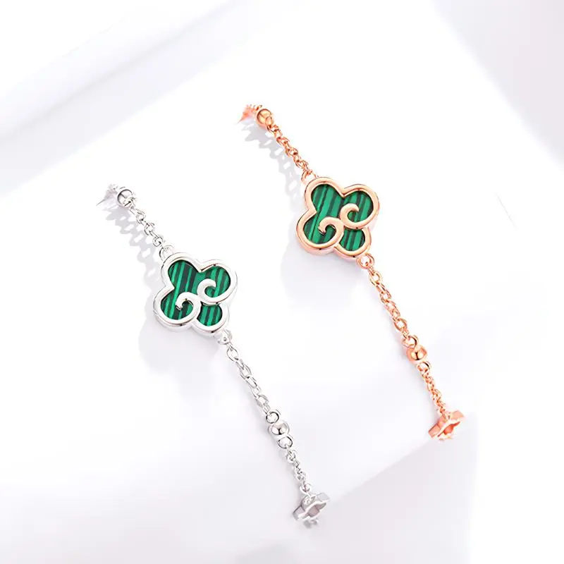 VANA 925 Silver Malachite Bracelets Women's-5