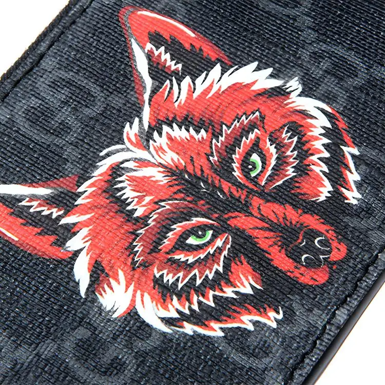 GUCCI Canvas With Leather Coin Purses Card Holders Men's Black Gray Color/Red-4