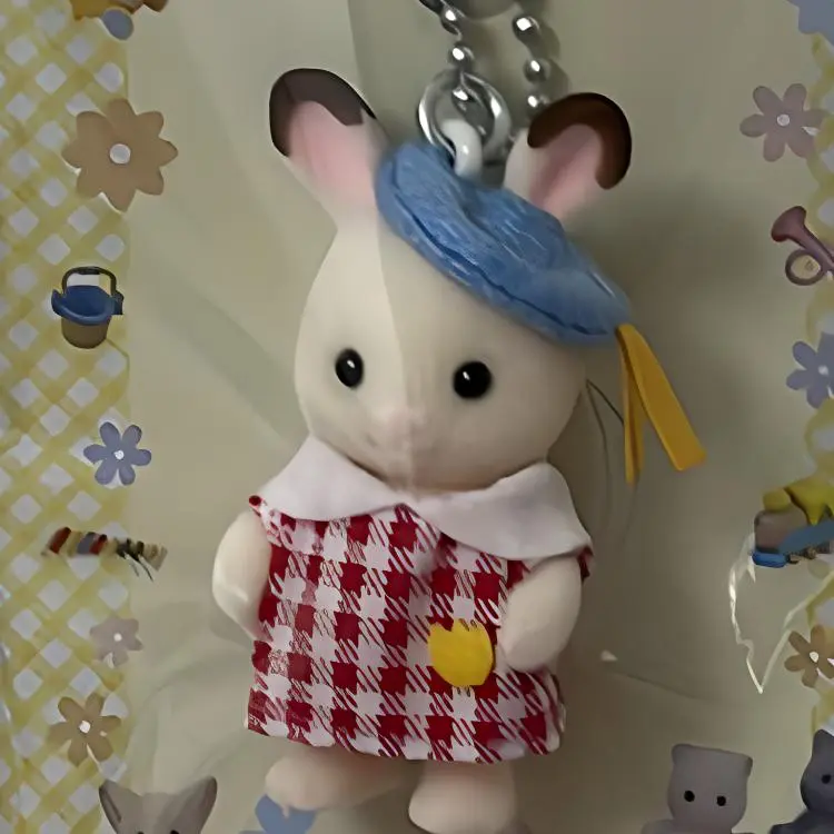 Sylvanian Families Chocolate Rabbit Dolls Plush Pendant Small Size Tall-2