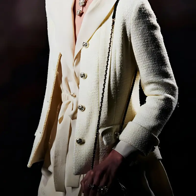 CHANEL Jacket Women's Light Yellow-4