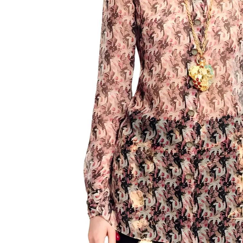 CHANEL 23 New Spring And Summer Arrivals Shirt Women's Pink-5