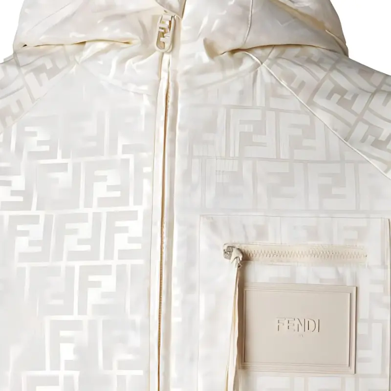 FENDI FW23 Jackets Coats Women's Ecru-3