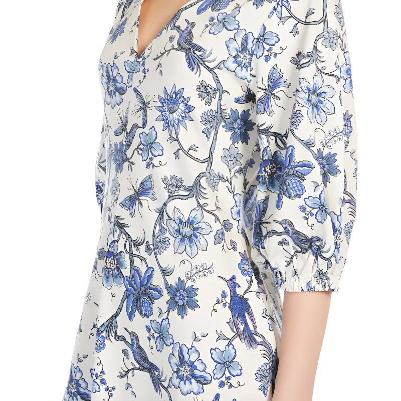MaxMara Long Sleeved Dresses Women's Sky Blue-2