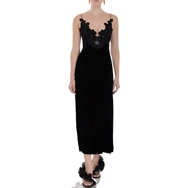 Zimmermann Floral embellished Velvet A line Dress-1