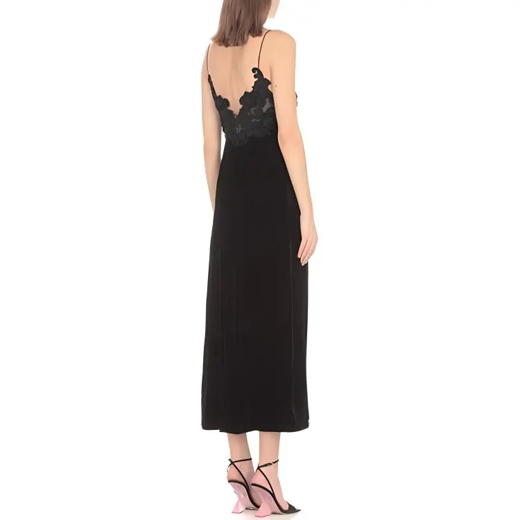 Zimmermann Floral embellished Velvet A line Dress-3