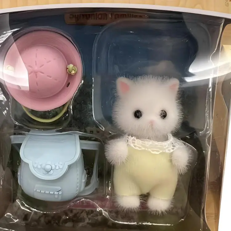 Sylvanian Families Persian Cat Goes To School Set Dolls Plush Doll Small Size Tall-1