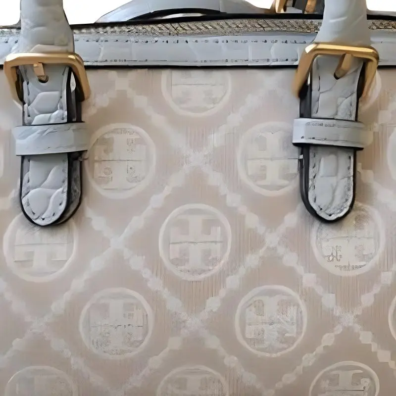 TORY BURCH T Monogram Leather Boston Bag, Shoulder Bag, Crossbody Bag, Handbag Mini Women's Mist Gray-2