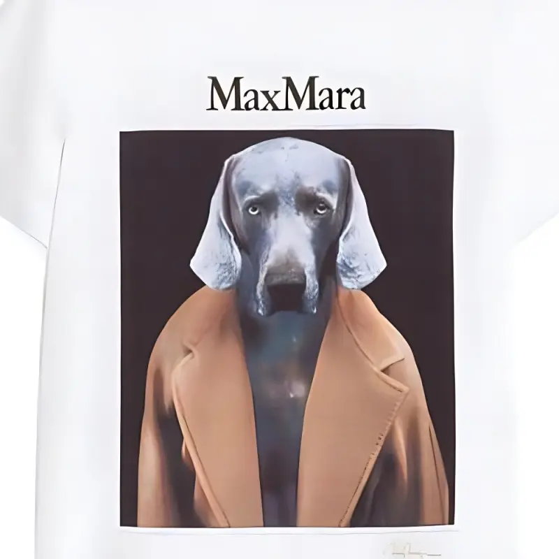 MaxMara Dog print Cotton T shirt-6