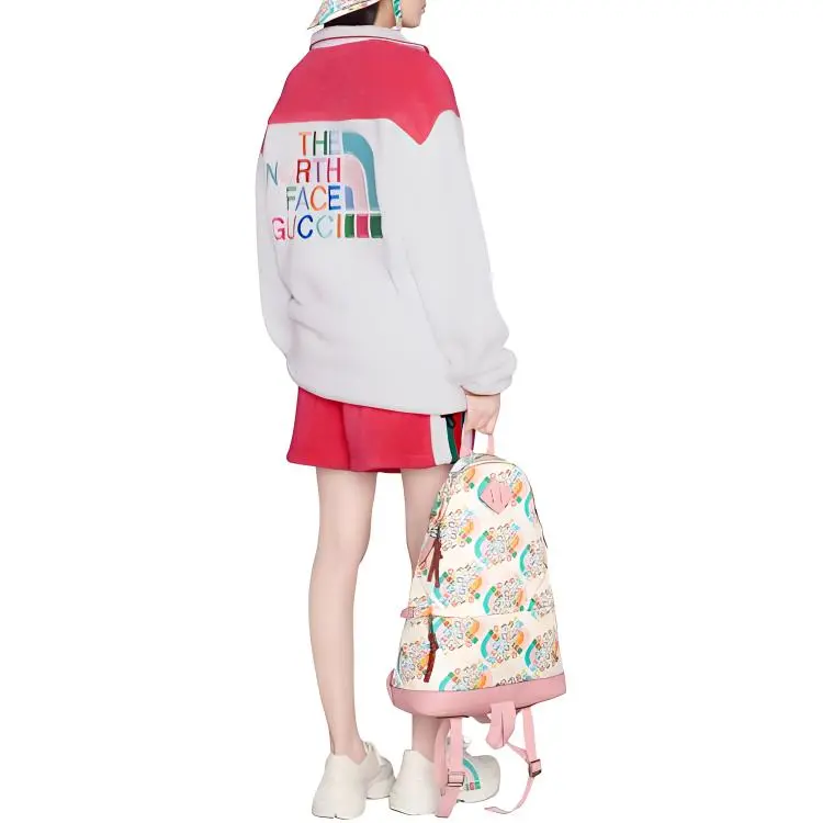 GUCCI X The North Face Fleece Shorts Dark Pink-2