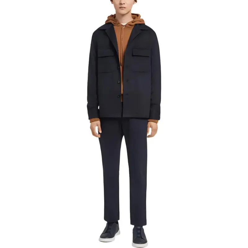 Ermenegildo Zegna Oasi Buttoned Straight Hem Shirt-1