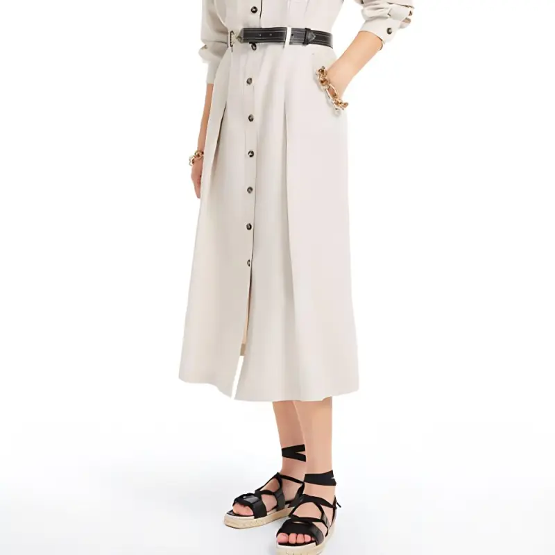 MaxMara Long Sleeved Dresses Women's Beige-5