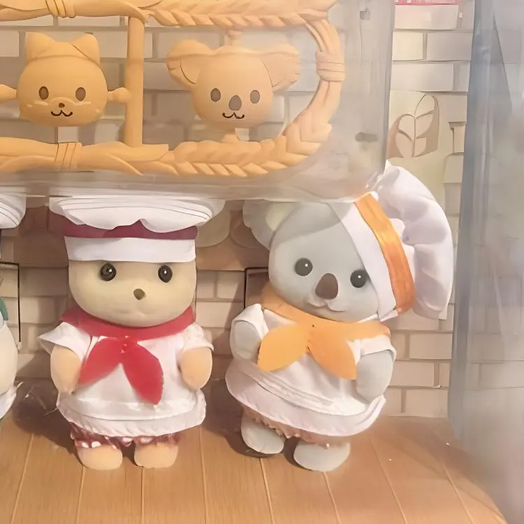 Sylvanian Families Puffy Chef Set Dolls Plush Doll Small Size Tall-1