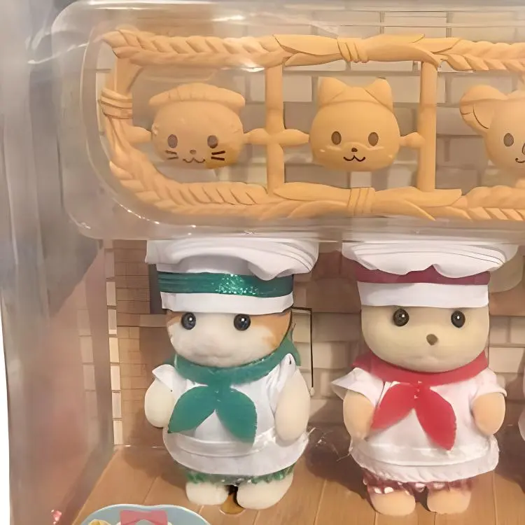 Sylvanian Families Puffy Chef Set Dolls Plush Doll Small Size Tall-2