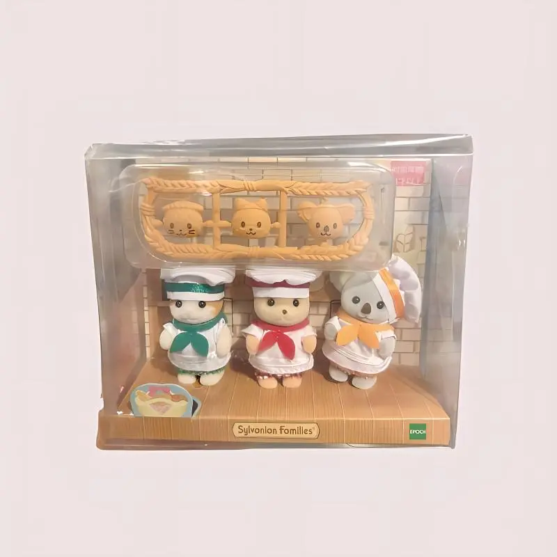 Sylvanian Families Puffy Chef Set Dolls Plush Doll Small Size Tall-3