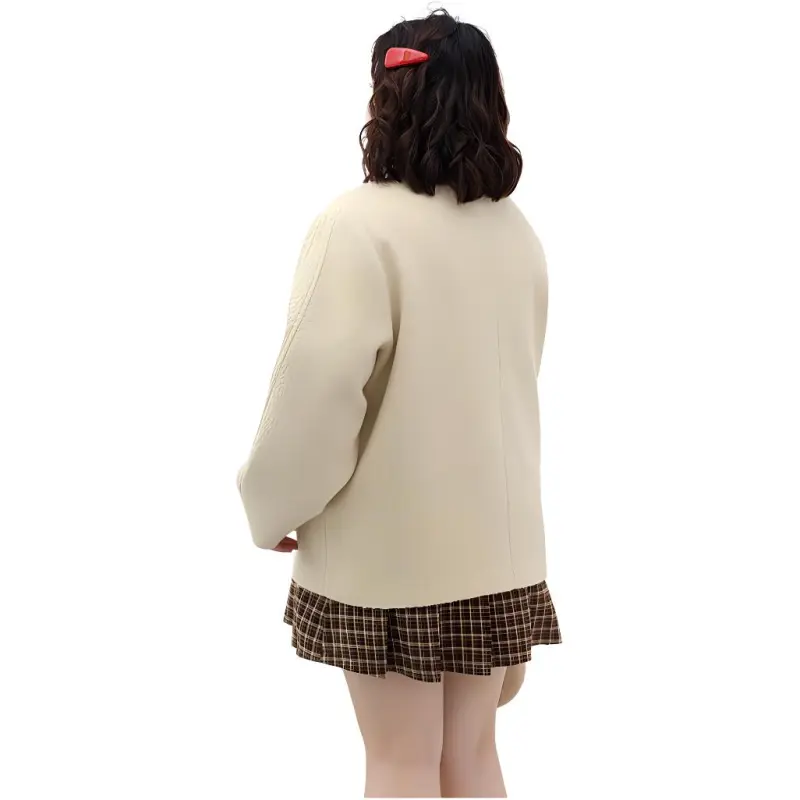 DAMABAIFENBAI Jackets Coats Women's Beige Yellow-0
