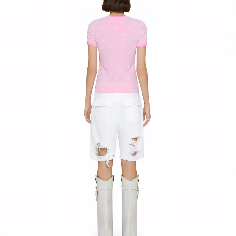 Givenchy Logo print Mesh overlay Dress-3