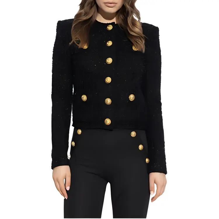BALMAIN Buttoned Tweed Jacket-2