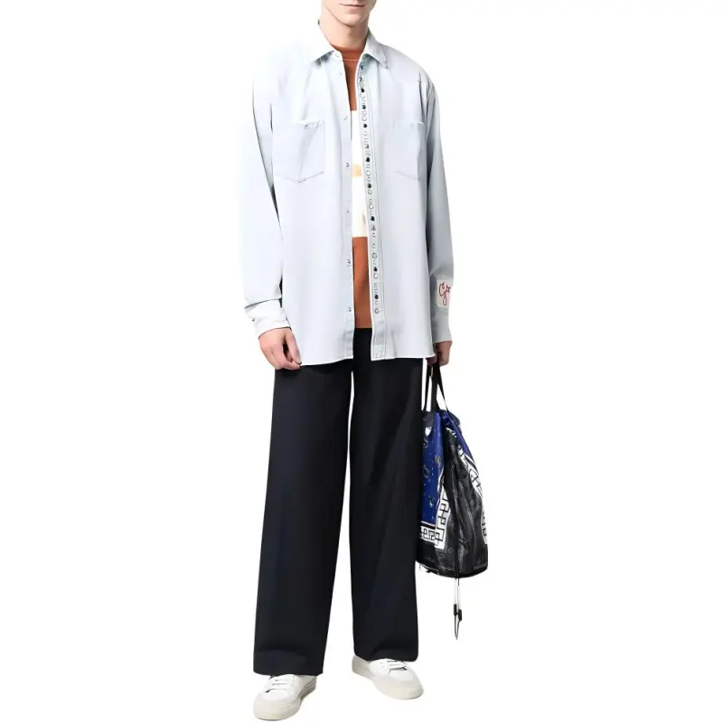 Golden Goose Deluxe Brand Logo Patch Buttoned Shirt-2