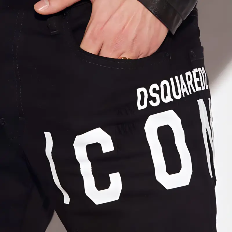 Dsquared2 Logo Printed Skater Jeans-5