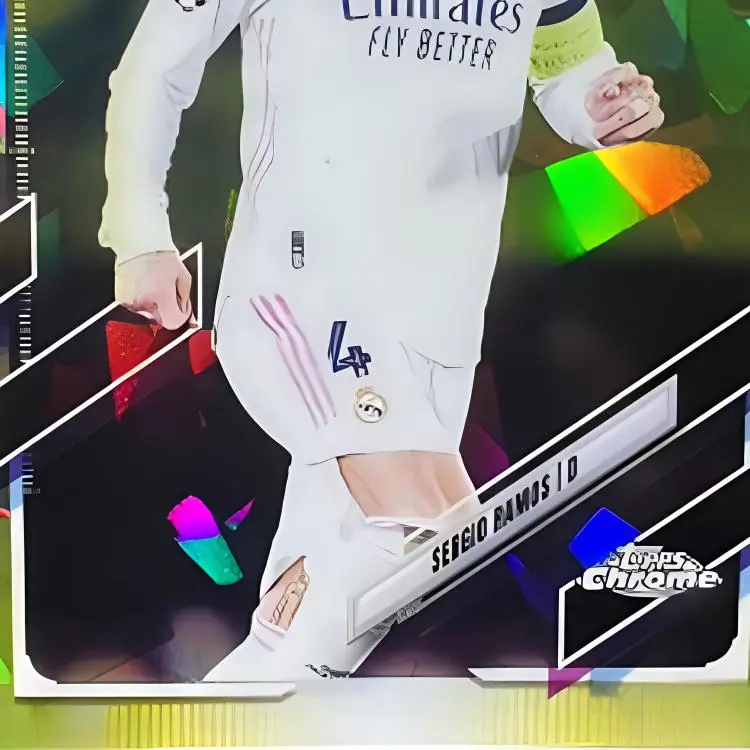 Topps Champions League CHROME Sapphire Real Madrid Spain Big Paris Ramos Soccer Star Card Pass Sports Cards 1 Pc-3