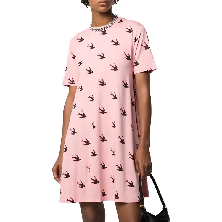 Alexander McQueen Short Sleeved Dresses Women's Pink-2