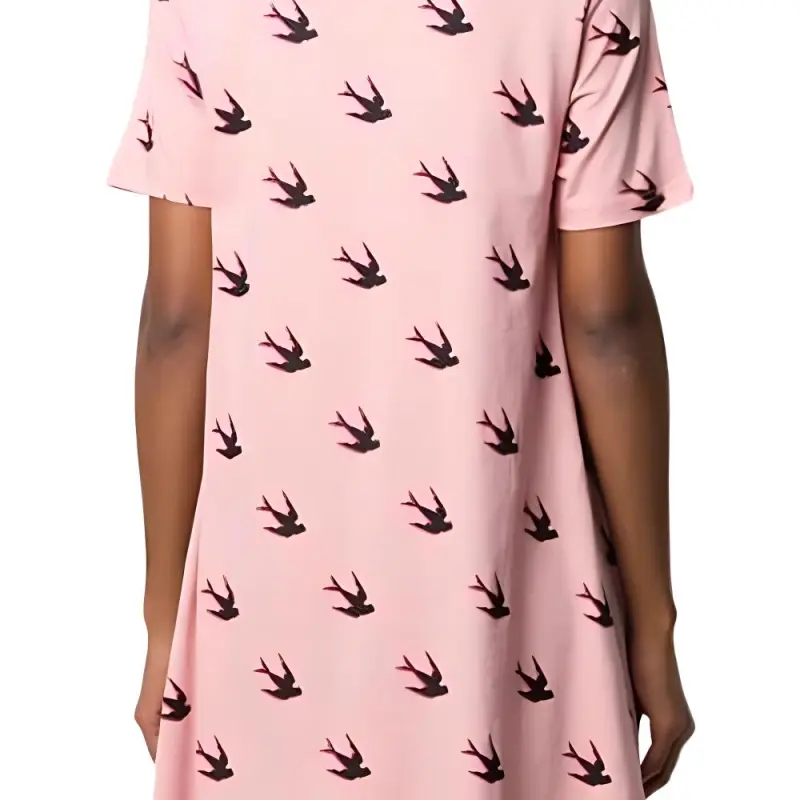 Alexander McQueen Short Sleeved Dresses Women's Pink-4
