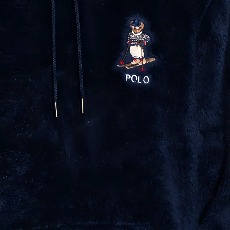 Polo Ralph Lauren Logo-appliqué Faux Fur Hoodie-5