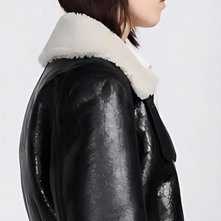 DIOR Leather Jacket Women's Black-5