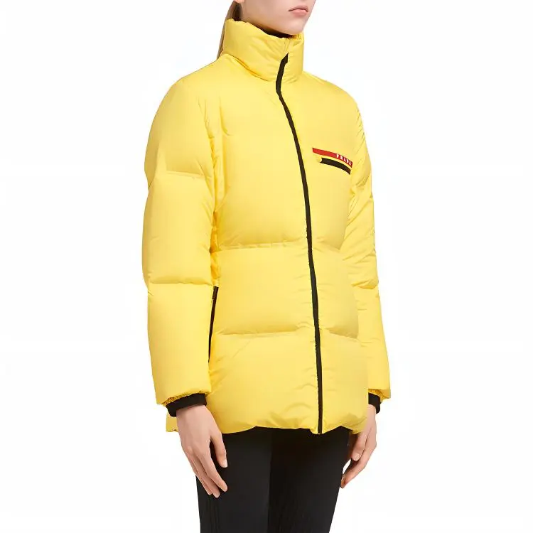 PRADA Puffer Jacket Women's Yellow-3