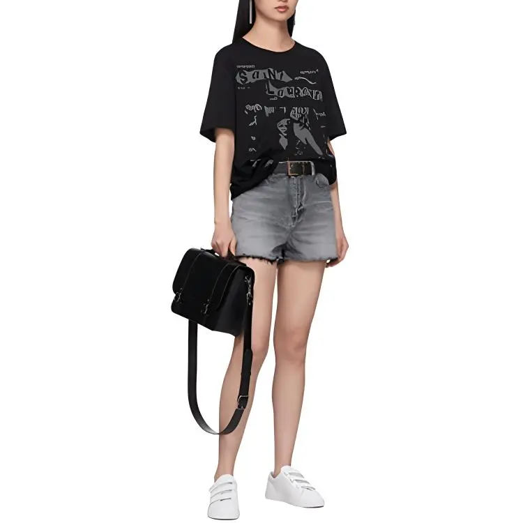 SAINT LAURENT T Shirt Women's Black-5