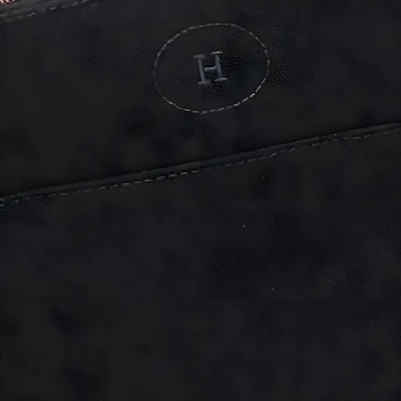 HERMES Bolide Canvas Bowling Bag, Canvas Bag, Storage Bag Women's Black-4