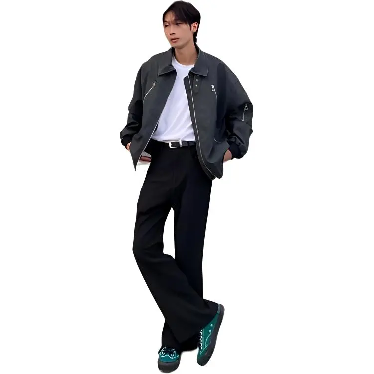 KVIV Jackets Coats Men's Black Gray Color-3