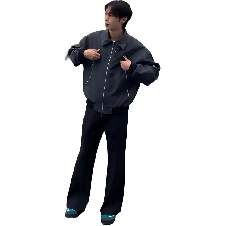 KVIV Jackets Coats Men's Black Gray Color-5