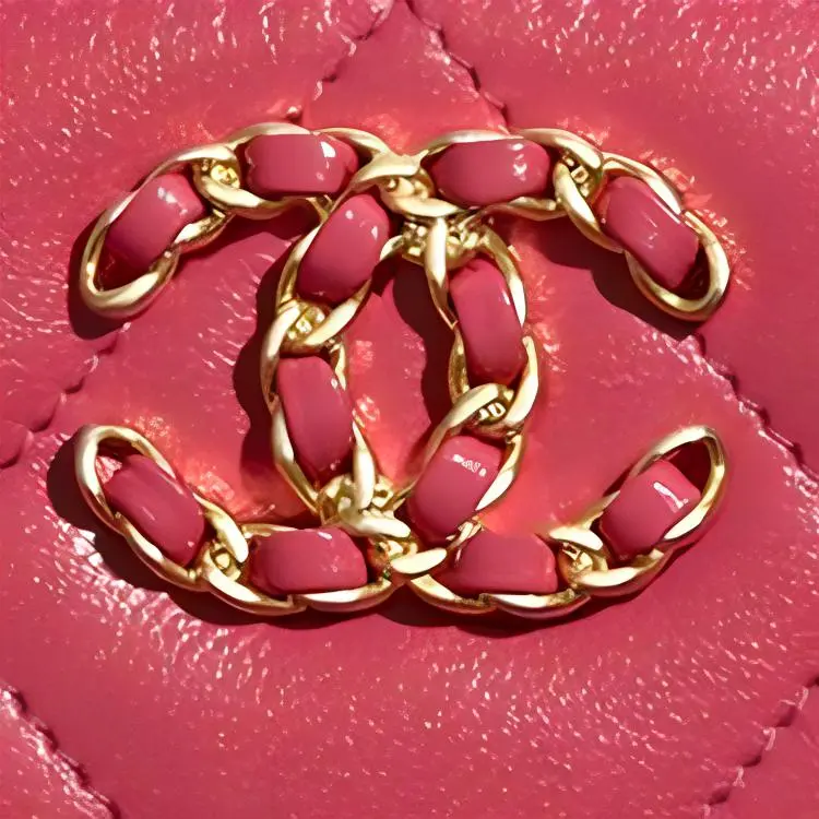 CHANEL 19Bag Lambskin Card Holder Card Holder Women's Dark Pink-3