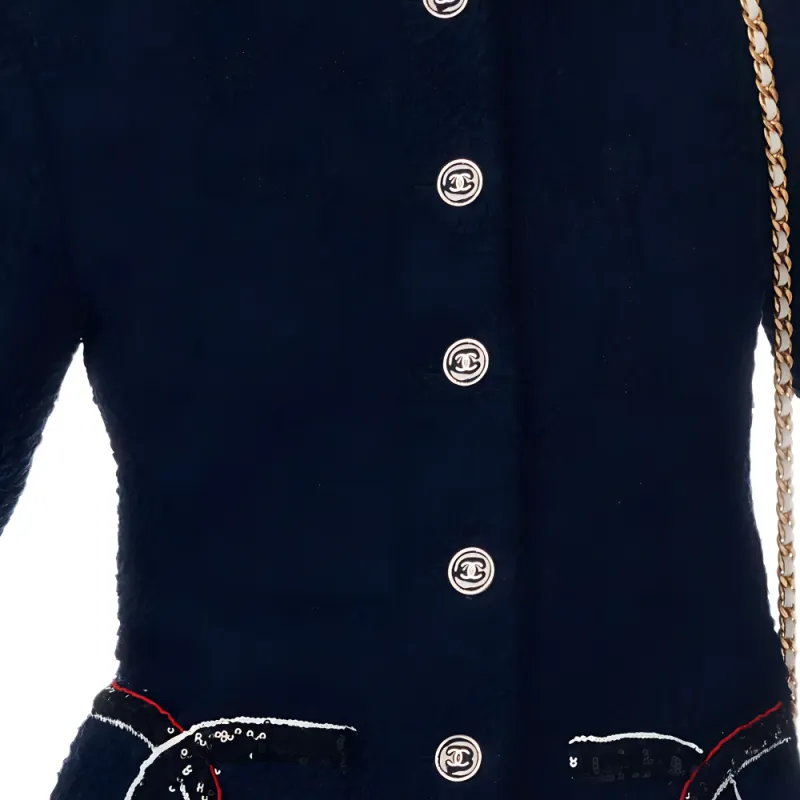 CHANEL Knitwear Women's Blue-2