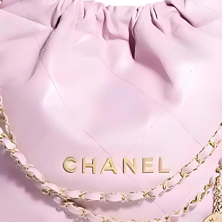 CHANEL 22Bag Cow Leather Tote Bag, Shopping Bag, Shoulder Bag, Handbag Trumpets Women's Light Pink-1