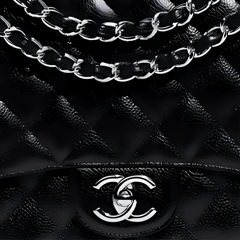 CHANEL Classic Flap CF Cow Leather Mouth Cover Bag, Crossbody Bags, Shoulder Bags Extra Large Women's Black-3