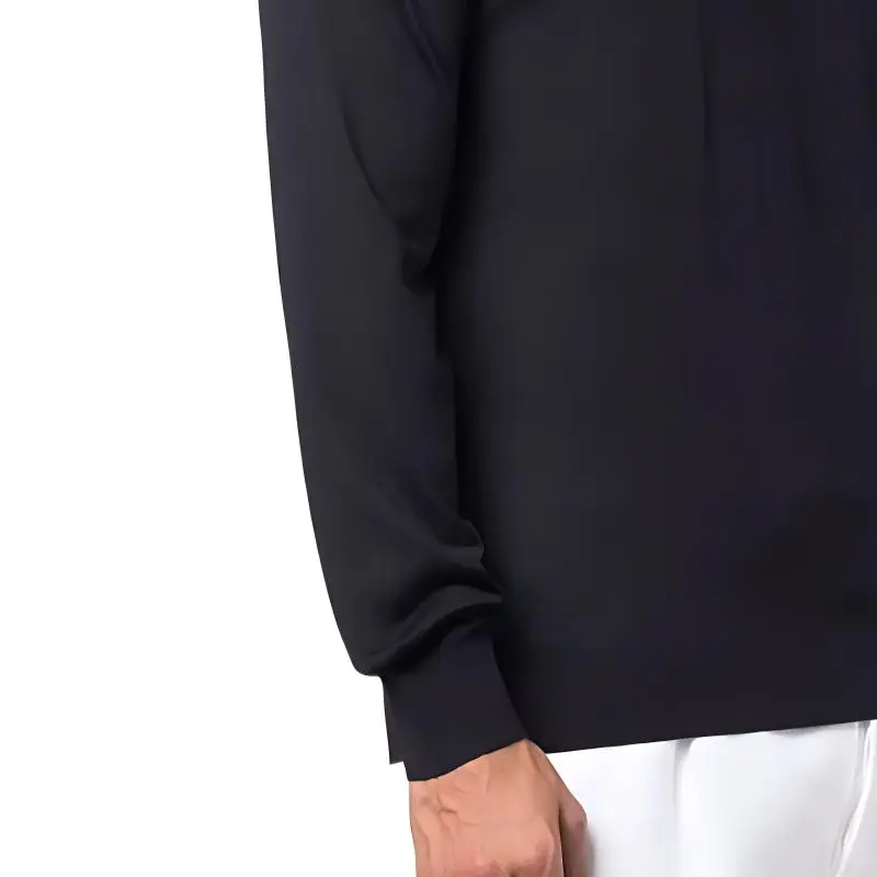 PRADA Logo Fine-Knit Turtleneck Jumper-3