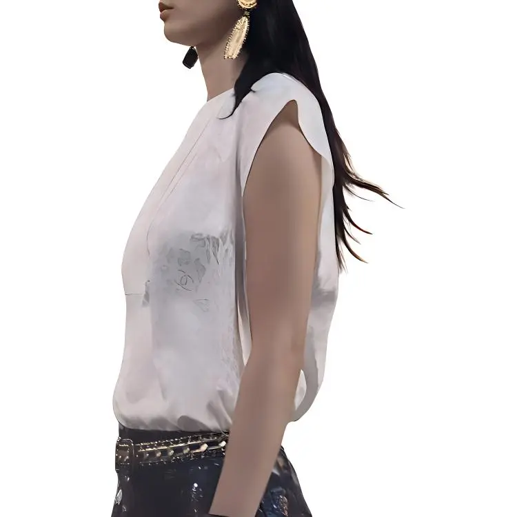 CHANEL T Shirts Women's White-2