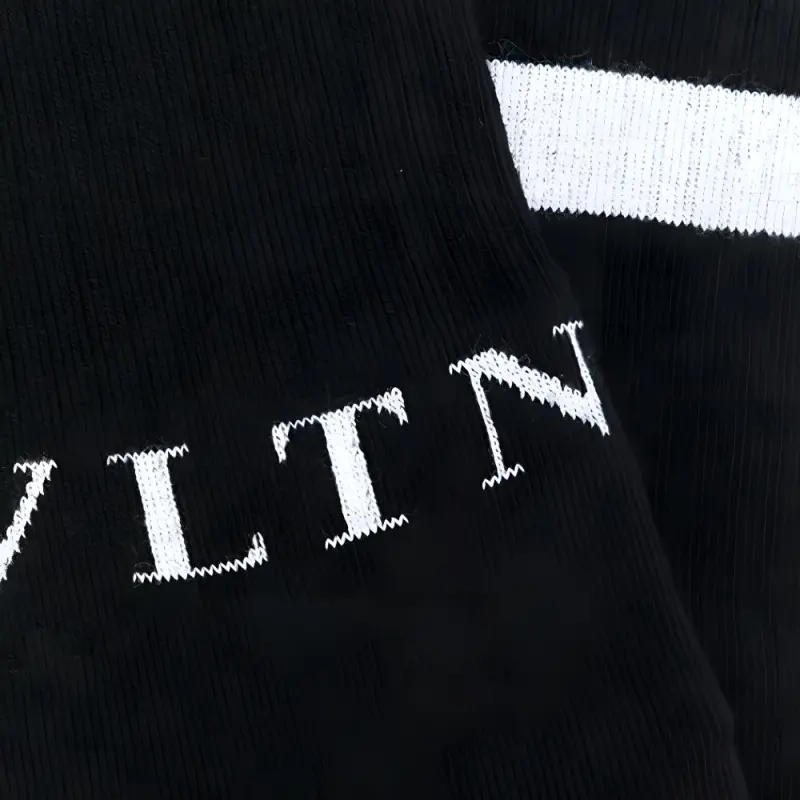 Valentino Knee High Socks Unisex Black-1