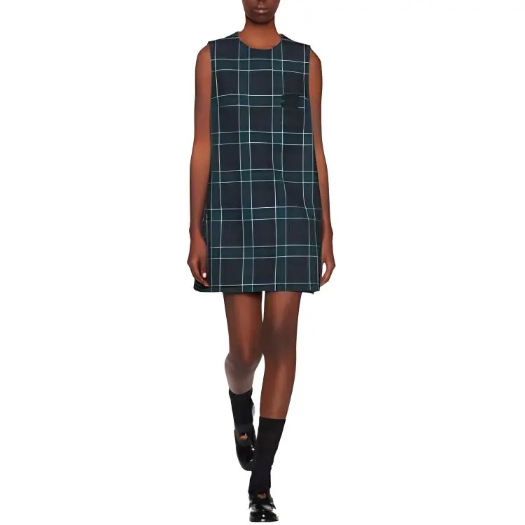 MIU MIU Sleeveless Dress Women's Green-2
