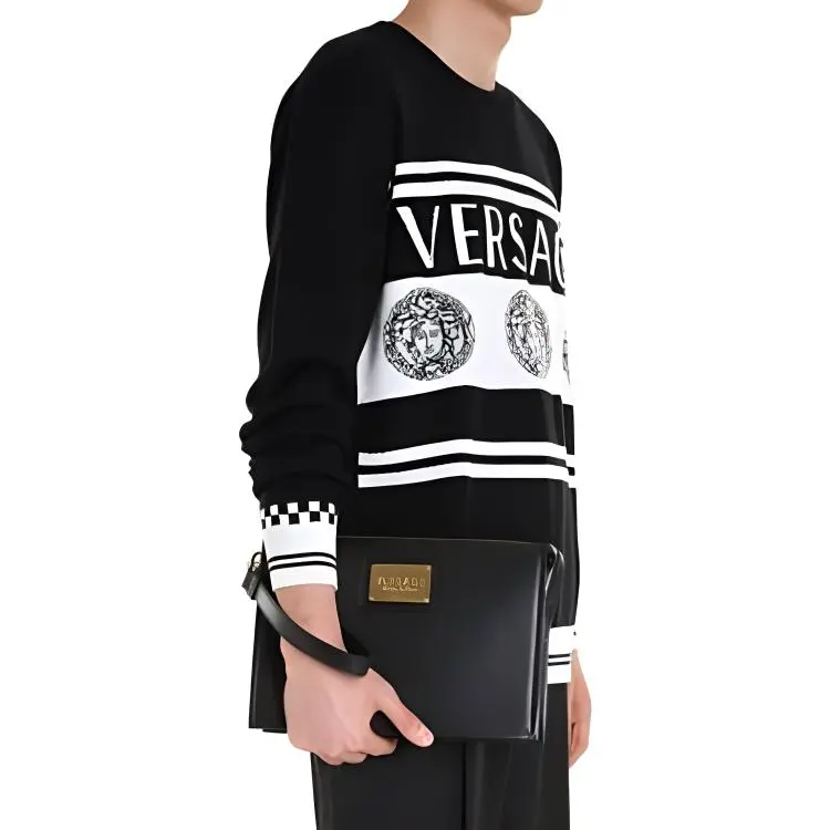 VERSACE Sweaters Men Black-3
