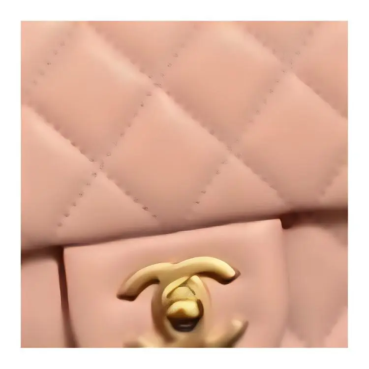 CHANEL Shiny Lambskin Flap Bag, Crossbody Bag, Shoulder Bag Mini Women's Pink-1