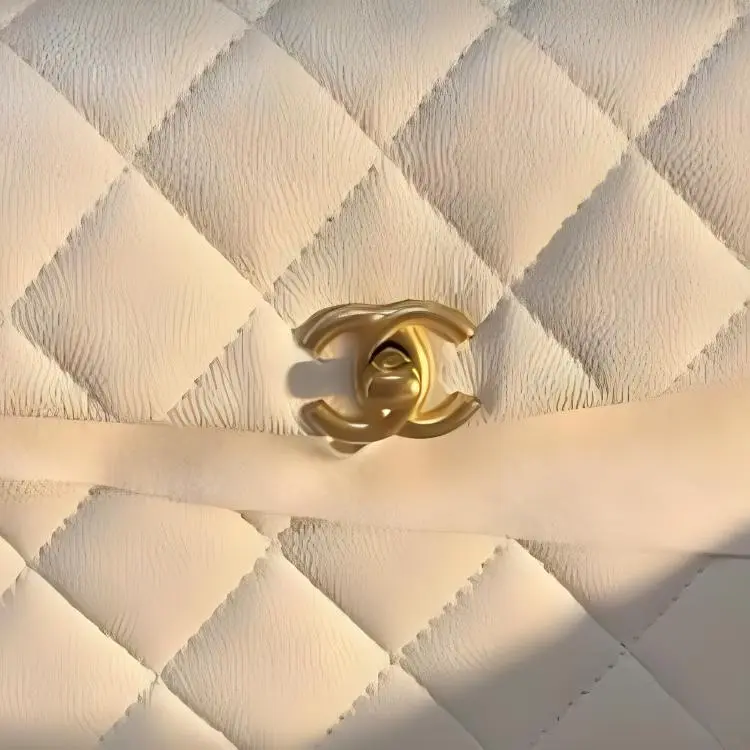 CHANEL Lambskin Flap Bag Handbag, Shoulder Bag, Crossbody Bag Mini Women's White-1