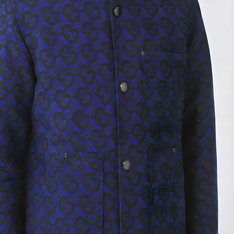 Burberry Monogram Jacquard Buttoned Jacket-5