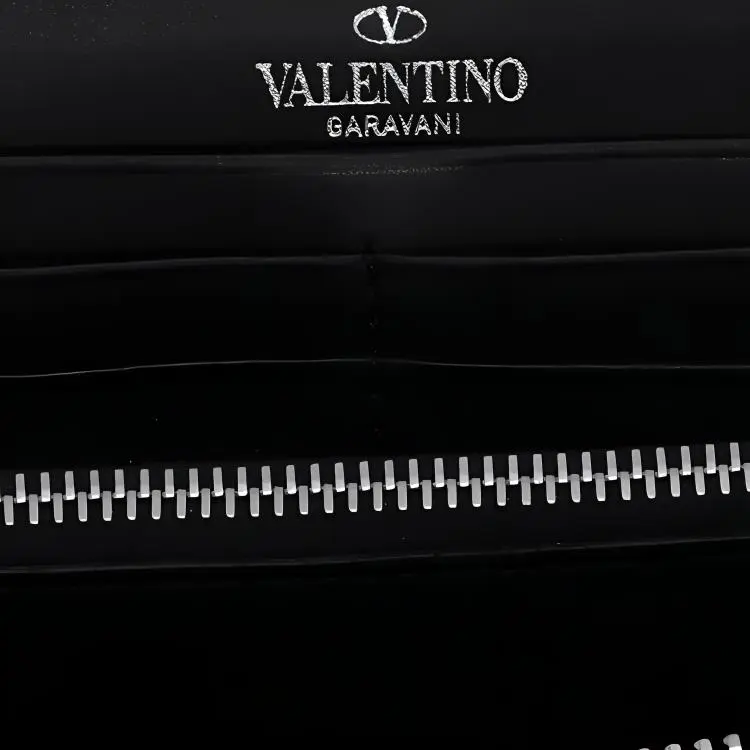 Valentino VLTN Cow Leather Wallet Unisex Black-4