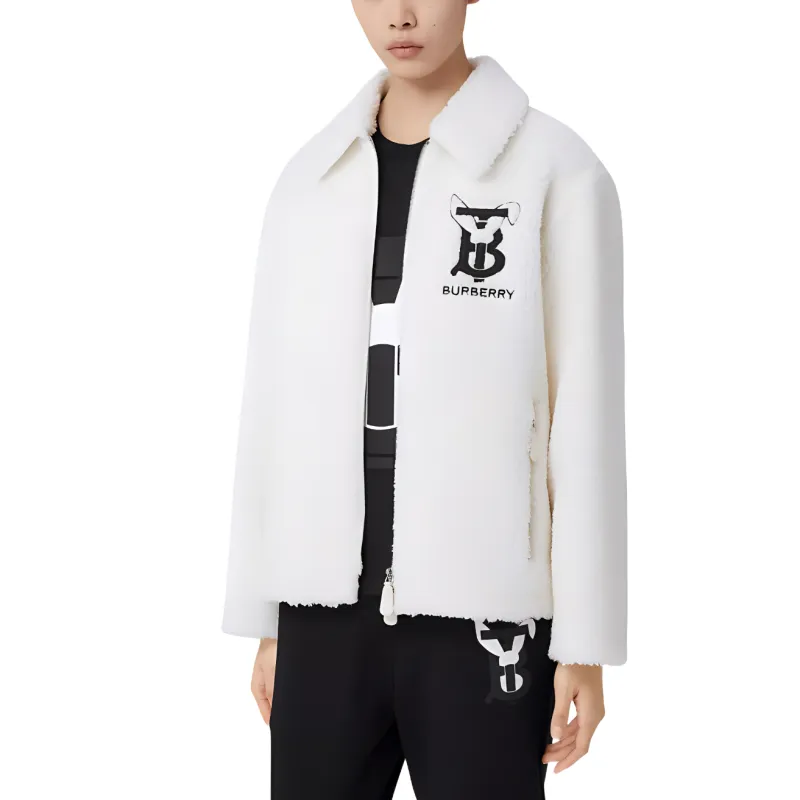 Burberry Rabbit Applique Fleece Jacket Ecru-4