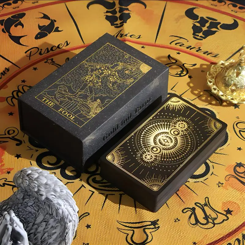 Imono Hand Eye Tower Of Gold Box With Color Printing And Foil Tarot Cards For Casual Party Card Beginners Board Games-3