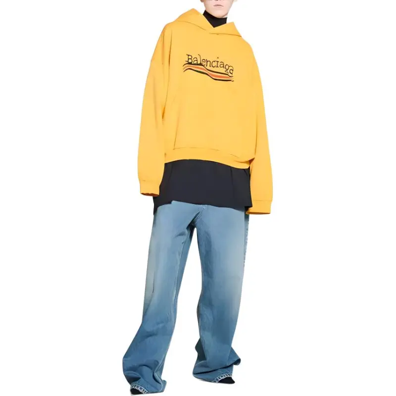 Balenciaga FW24 Sweatshirt Regular Fit Unisex Yellow-2